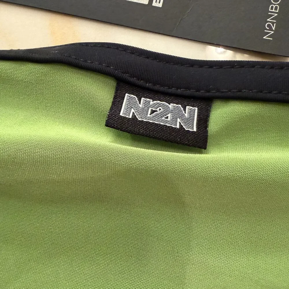 NEW N2N Bodywear Mens Fiji Side Tie Bikini Color Green Size Large